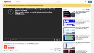 
                            7. Free Demo on Success factors and SAP HCM Integration - YouTube