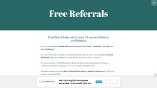 
                            13. Free Direct Referrals for Clixsense, Littlebux and Neobux: ...