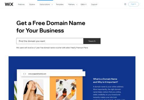 
                            4. Free Domain Name | Get Your Website Domain Name | Wix.com
