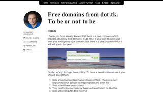 
                            8. Free domains from dot.tk. To be or not to be – Rails Guides