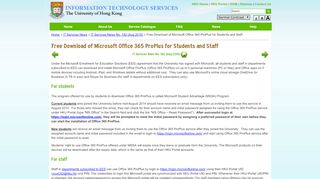 
                            7. Free Download of Microsoft Office 365 ProPlus for ... - ITS.hku.hk