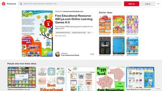 
                            12. Free Educational Resource: ABCya.com Online Learning Games K-5 ...