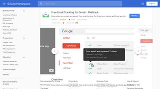 
                            3. Free Email Tracking for Gmail - Mailtrack - G Suite Marketplace