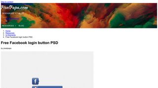 
                            12. Free Facebook login button PSD - PixelPapa.com
