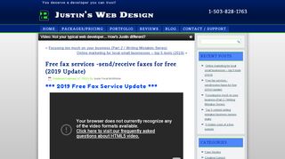 
                            9. Free Fax / Voicemail Service - K7.net - Justin's Web Design