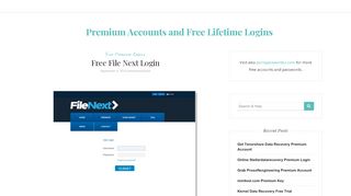 
                            2. Free File Next Login – Premium Accounts and Free Lifetime Logins