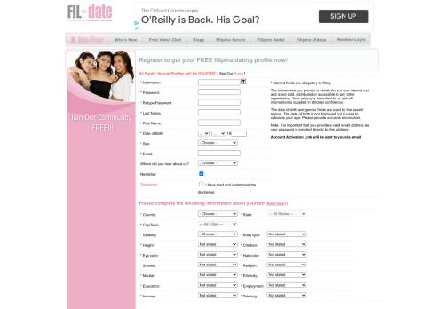 
                            3. Free Filipina Dating, Filipino Dating & Foreigners also register - FILdate