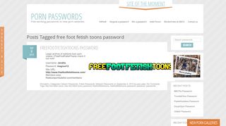 
                            3. Free Foot Fetish Toons Password | Porn Passwords