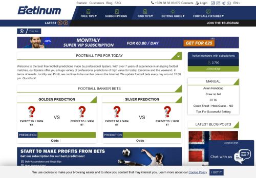 
                            10. Free Football Betting Tips & Football Predictions | Betinum.com
