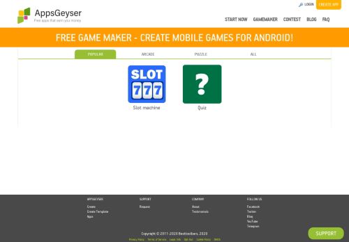 
                            13. FREE Game Maker. Create Game Apps for Android without Coding.