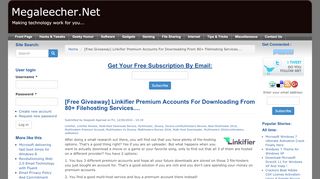 
                            13. [Free Giveaway] Linkifier Premium Accounts For Downloading From ...