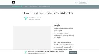 
                            6. Free Guest Social Wi-Fi for MikroTik – WHAT THE FI. BY ...