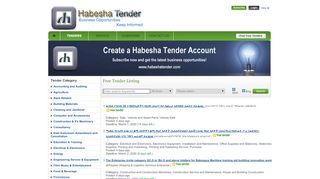 
                            4. Free Habesha Tender latest Ethiopian tenders listings