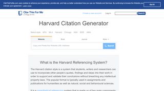 
                            5. FREE Harvard Referencing Generator | Cite This For Me