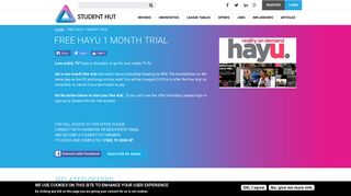 
                            5. Free hayu 1 Month Trial | Student Hut