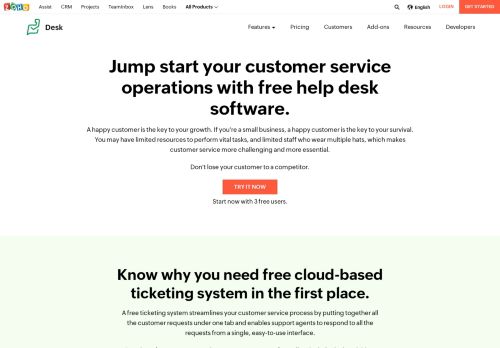 
                            3. Free Help Desk Software from Zoho | The Only One That's Truly Free