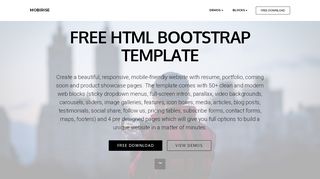 
                            3. Free HTML Bootstrap Template - Mobirise