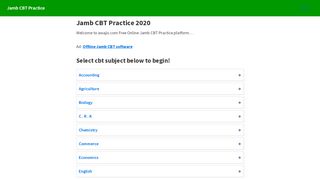 
                            12. Free JAMB CBT Practice Test Online - For Mobile Phones & PC - Awajis