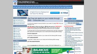 
                            3. Free job alerts on mobile/SMS Government,Freshers jobs,walkins ...