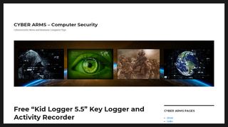 
                            13. Free “Kid Logger 5.5” Key Logger and Activity Recorder - CYBER ARMS