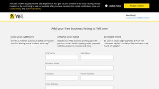 
                            10. Free Listing - Add your business to Yell.com
