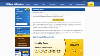 
                            12. Free Lottery | Free Online Lottery - EuroMillions