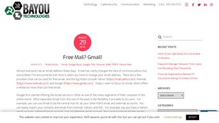 
                            2. Free Mail? Gmail! - Bayou Technologies