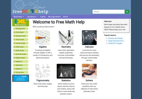 
                            5. Free Math Help - Lessons, games, homework help, and more - Free ...