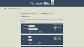 
                            6. Free Metal-tracker Accounts and Passwords, Working For 2019 ...