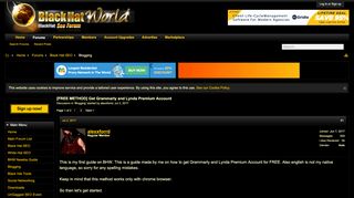 
                            3. [FREE METHOD] Get Grammarly and Lynda Premium Account | BlackHatWorld