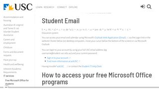 
                            5. Free Microsoft Office for students | IT services | University of the ...
