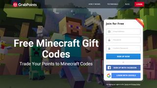 
                            6. Free Minecraft Gift Codes - Redeem Instantly - GrabPoints