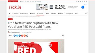 
                            11. Free Netflix Subscription With New Vodafone RED Postpaid Plans!