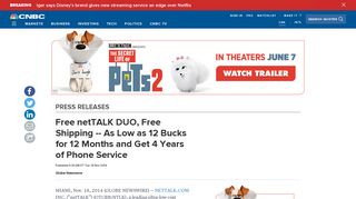 
                            5. Free netTALK DUO, Free Shipping -- As Low as 12 Bucks for 12 ...