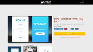 
                            13. Free New Flat Signup form FREE PSD – Fire Freebies