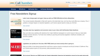 
                            8. Free Newsletters Signup - CalChamber