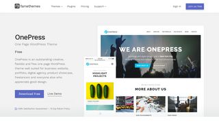 
                            13. Free One Page WordPress Theme 2019 - OnePress - FameThemes