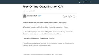 
                            12. Free Online Coaching by ICAI - LinkedIn