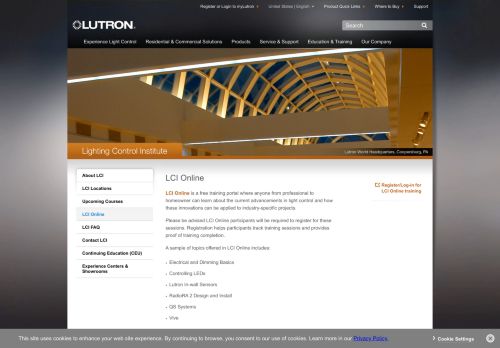 
                            1. Free Online Light Control Industry Training from Lutron with LCI Online