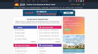
                            6. Free Online Quiz & Test For Competitive Exams - Jagranjosh Quiz