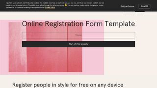 Free Online Registration Form Template | Typeform Templates