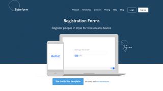 Free Online Registration Form Template | Typeform