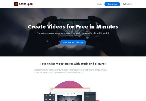 
                            6. Free Online Video Maker | Adobe Spark