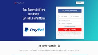 
                            7. FREE PayPal Money | PrizeRebel