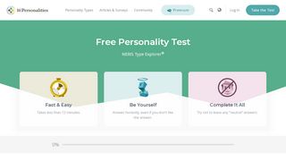 
                            3. Free Personality Test | 16Personalities