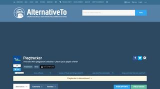
                            11. Free Plagtracker Alternatives - AlternativeTo.net