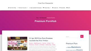 
                            1. Free Pornhub Porn Passwords and Free Premium Accounts