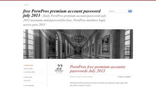 
                            10. free PornPros premium account password july 2013 | Daily ...