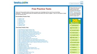 
                            6. Free Practice Tests - Tests.com