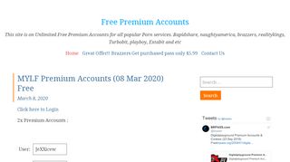 
                            9. Free Premium Accounts | This site is on Unlimited Free Premium ...